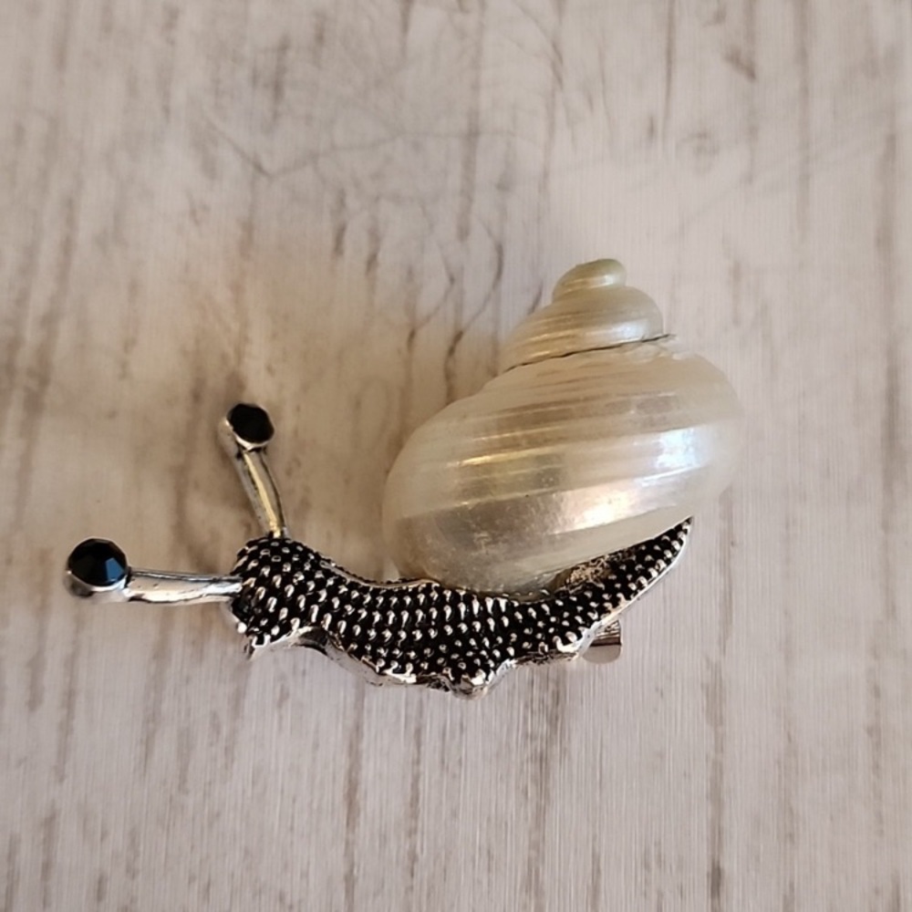👑Snail Brooch Authentic LOOKING Shell on Brooch